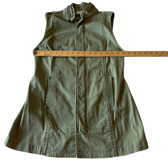 Cabi long vest jacket women's  sz small olive  army green festival militarycore - Picture 5 of 14
